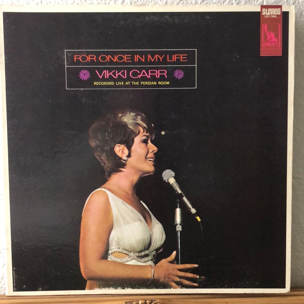 Vikki Carr For Once In My Life Live Recording Vinyl Lp